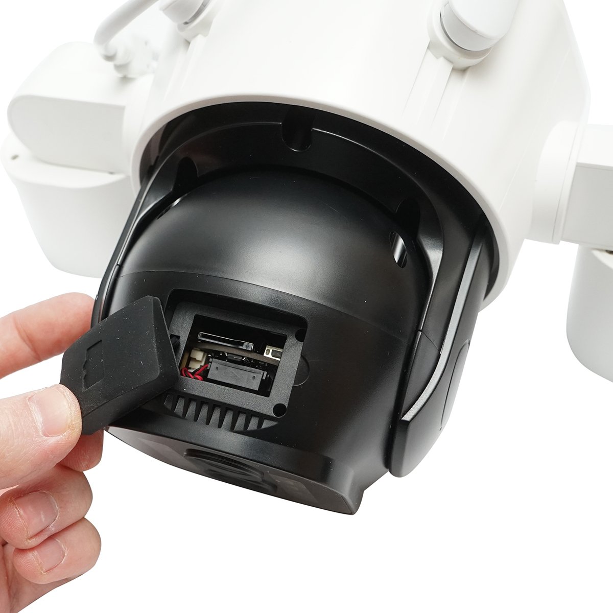 Camera de supraveghere 4 lentile, 3 obiective 16 MP, WIFI 2.4GHz, rotire 360 grade PTZ cu senzor de miscare, zoom 10X, alarma, IR night vision, detectie umana si aplicatie IPC360 Home